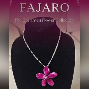 Hand Crafted Cyclamen Flower Necklace